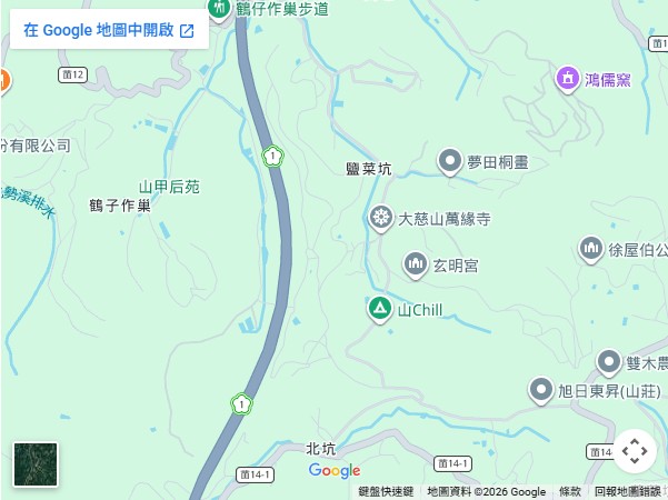 大慈山萬緣寺位置地圖（點擊開啟 Google 地圖）